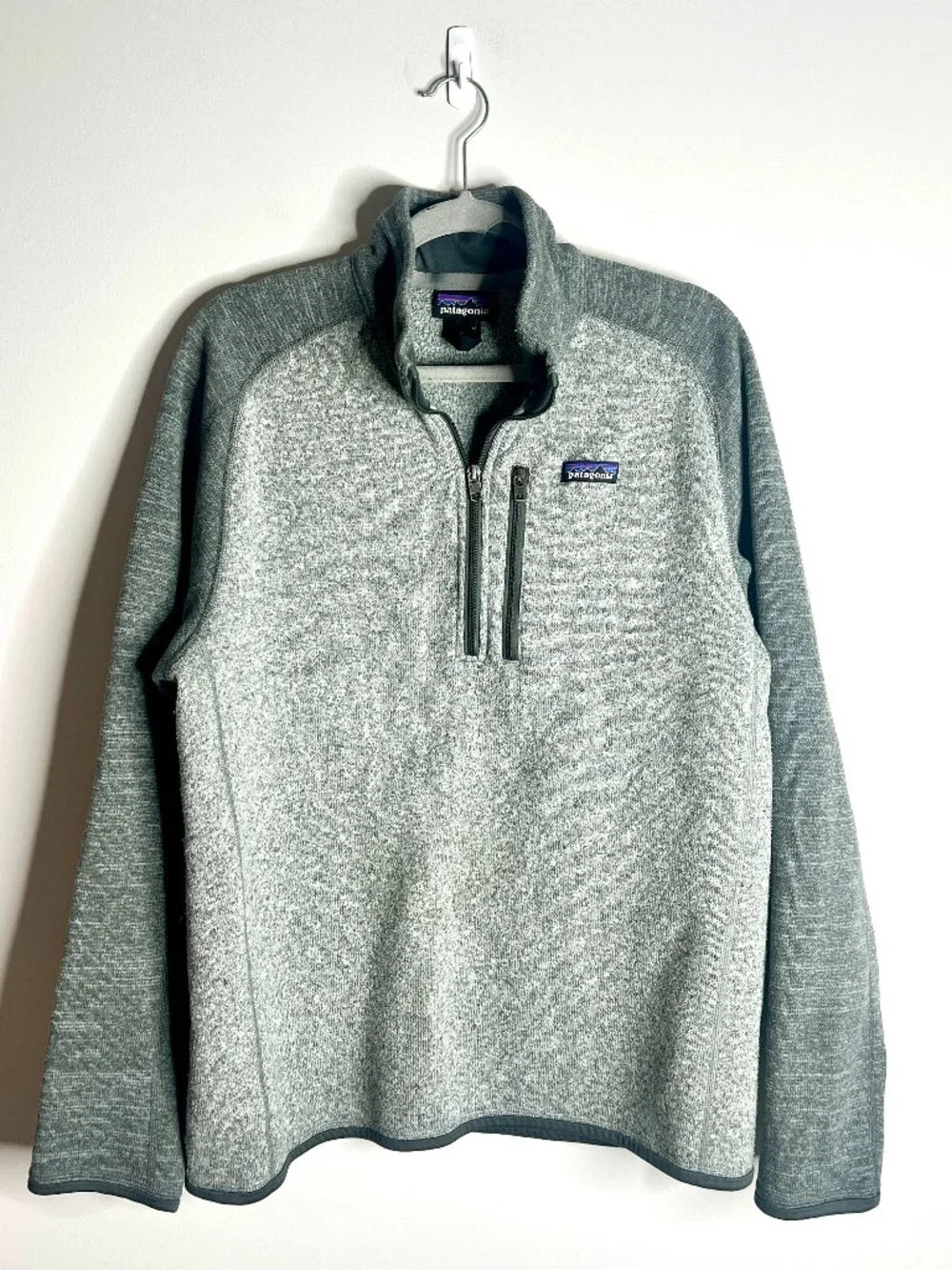 Patagonia Men's Better Sweater 1/4-Zip Pullover Outdoor Mock Neck Sz Large